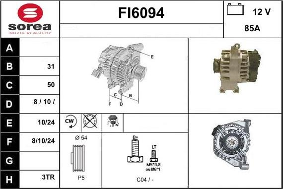 Sera FI6094 - Генератор www.autospares.lv