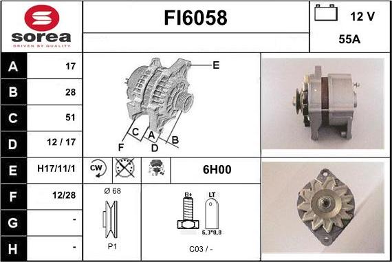 Sera FI6058 - Ģenerators www.autospares.lv