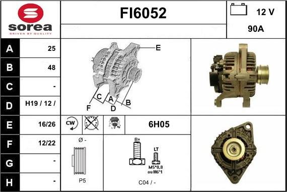 Sera FI6052 - Ģenerators autospares.lv