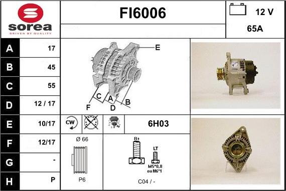 Sera FI6006 - Генератор www.autospares.lv