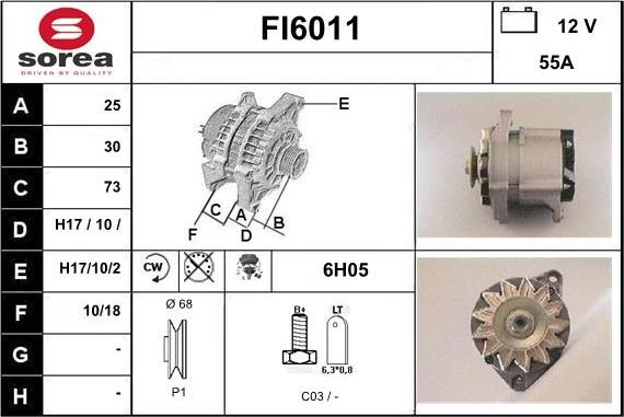 Sera FI6011 - Ģenerators www.autospares.lv