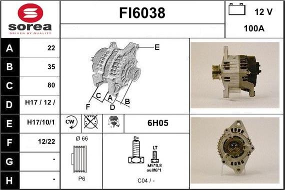 Sera FI6038 - Генератор www.autospares.lv