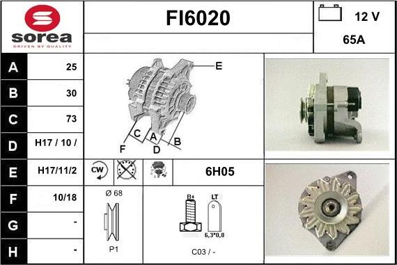 Sera FI6020 - Ģenerators www.autospares.lv