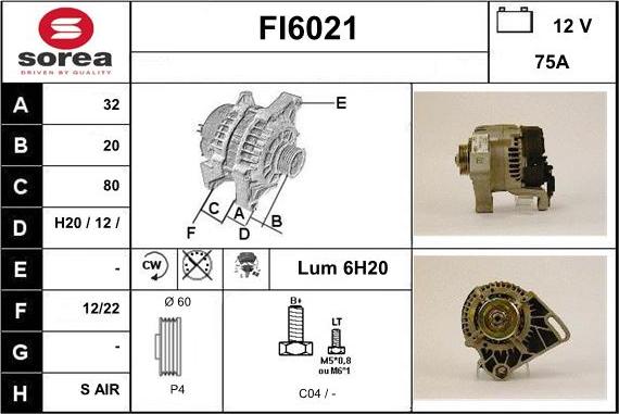 Sera FI6021 - Ģenerators www.autospares.lv