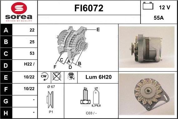 Sera FI6072 - Генератор www.autospares.lv