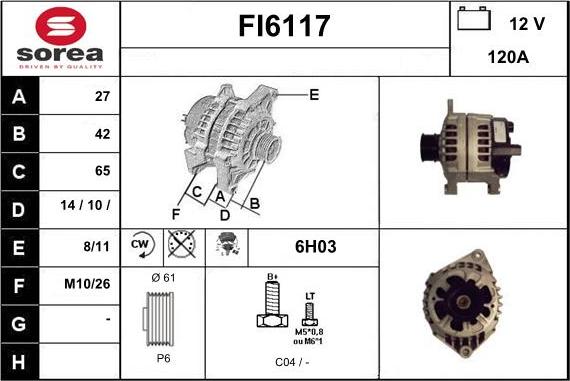 Sera FI6117 - Ģenerators autospares.lv