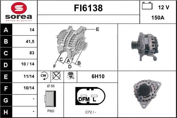 Sera FI6138 - Ģenerators autospares.lv