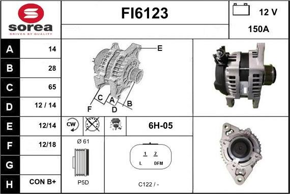 Sera FI6123 - Ģenerators www.autospares.lv