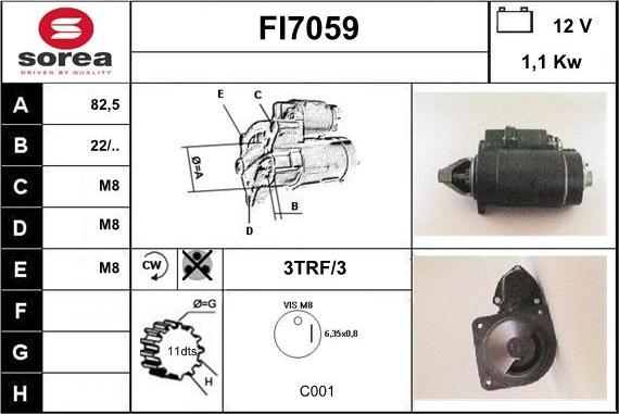 Sera FI7059 - Стартер www.autospares.lv