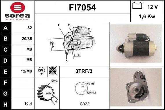 Sera FI7054 - Starteris autospares.lv