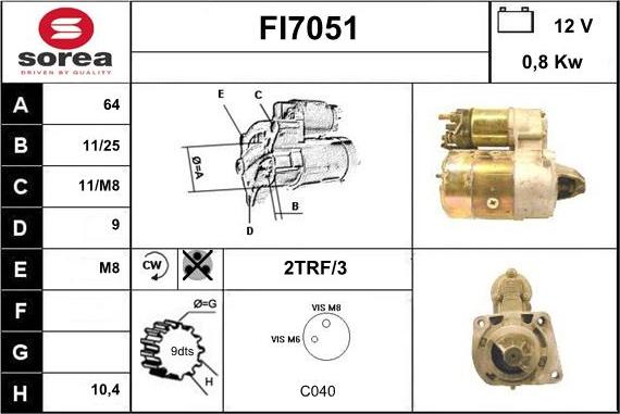 Sera FI7051 - Starteris autospares.lv