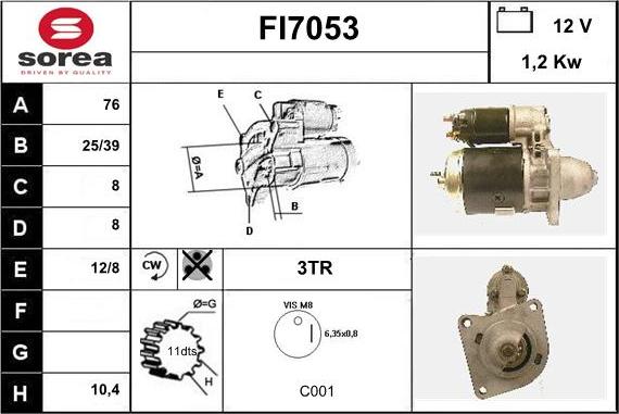 Sera FI7053 - Starteris autospares.lv