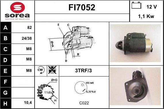 Sera FI7052 - Стартер www.autospares.lv