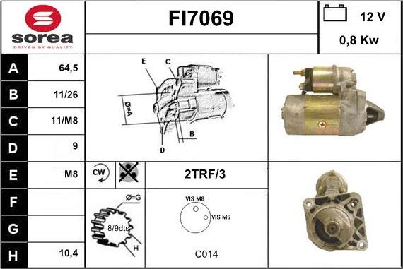 Sera FI7069 - Starteris autospares.lv