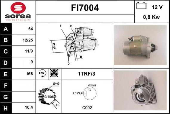 Sera FI7004 - Starteris www.autospares.lv