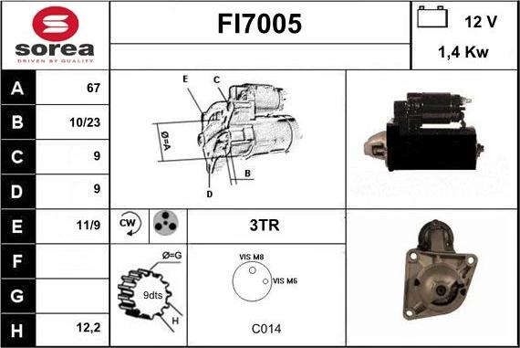 Sera FI7005 - Starteris autospares.lv