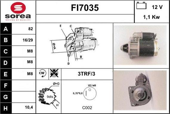 Sera FI7035 - Starteris autospares.lv