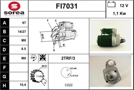 Sera FI7031 - Starteris autospares.lv