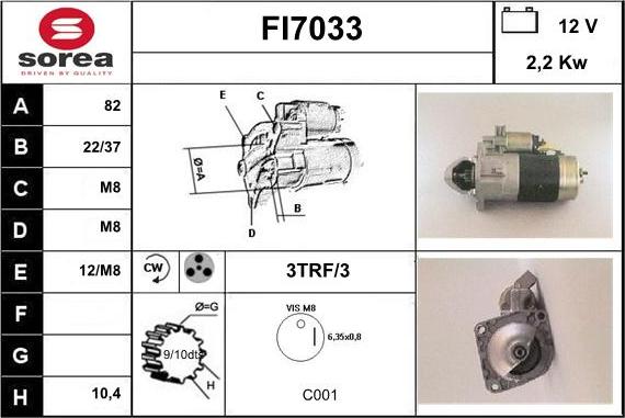 Sera FI7033 - Starteris autospares.lv