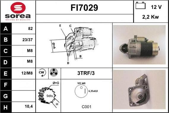 Sera FI7029 - Starteris autospares.lv