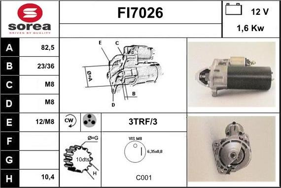 Sera FI7026 - Starteris autospares.lv