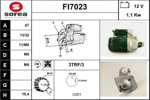 Sera FI7023 - Starteris autospares.lv