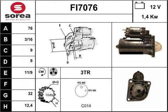 Sera FI7076 - Starter www.autospares.lv