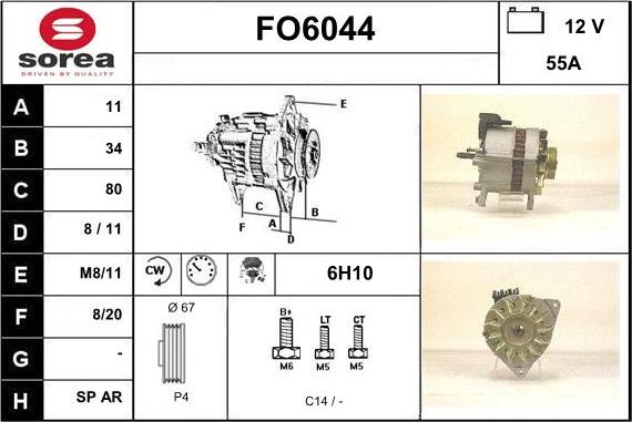 Sera FO6044 - Генератор www.autospares.lv