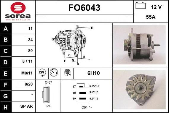 Sera FO6043 - Ģenerators www.autospares.lv