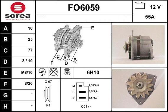 Sera FO6059 - Ģenerators www.autospares.lv