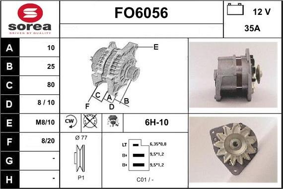 Sera FO6056 - Генератор www.autospares.lv