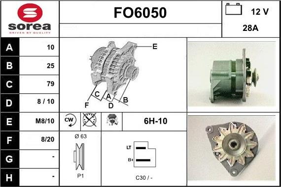 Sera FO6050 - Генератор www.autospares.lv