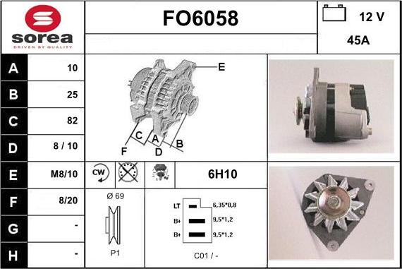 Sera FO6058 - Ģenerators www.autospares.lv