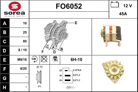 Sera FO6052 - Ģenerators autospares.lv