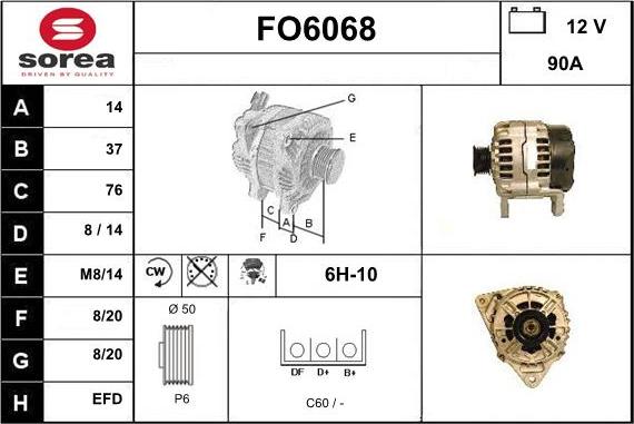 Sera FO6068 - Alternator www.autospares.lv