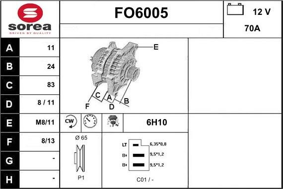 Sera FO6005 - Генератор www.autospares.lv