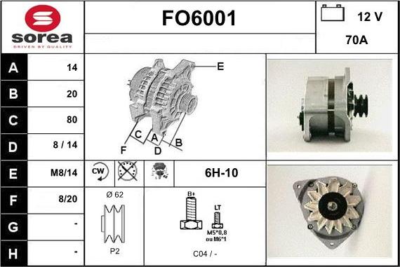 Sera FO6001 - Ģenerators autospares.lv