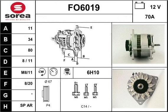 Sera FO6019 - Ģenerators www.autospares.lv