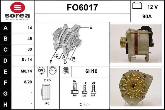 Sera FO6017 - Ģenerators autospares.lv