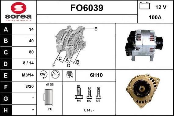 Sera FO6039 - Ģenerators autospares.lv