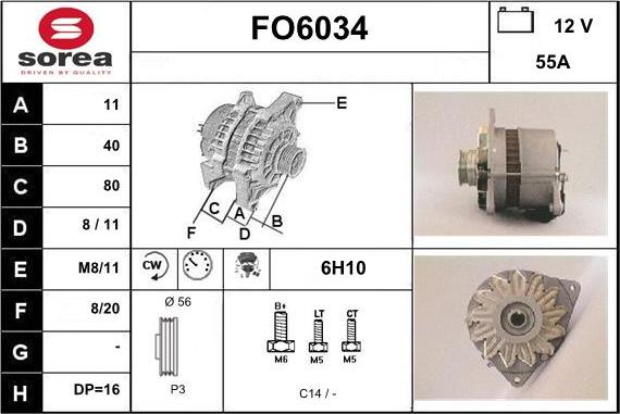 Sera FO6034 - Генератор www.autospares.lv