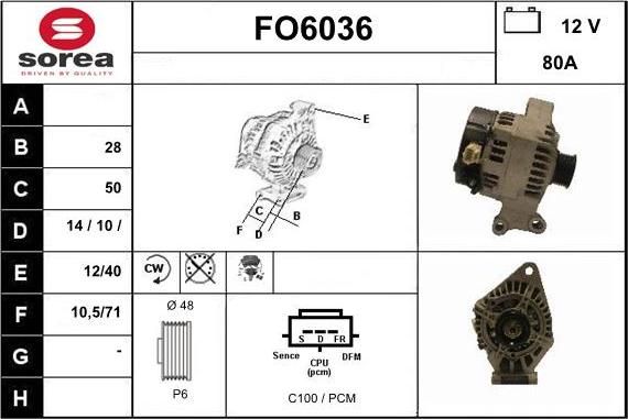 Sera FO6036 - Ģenerators autospares.lv