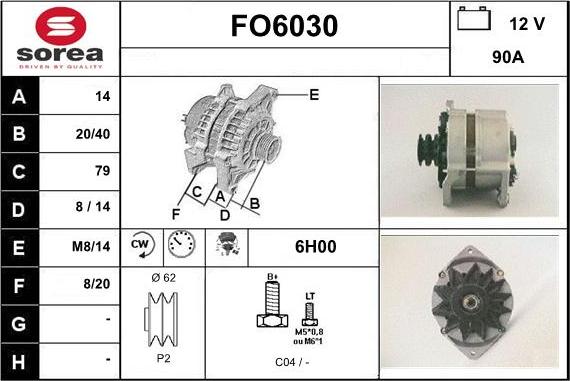 Sera FO6030 - Ģenerators www.autospares.lv