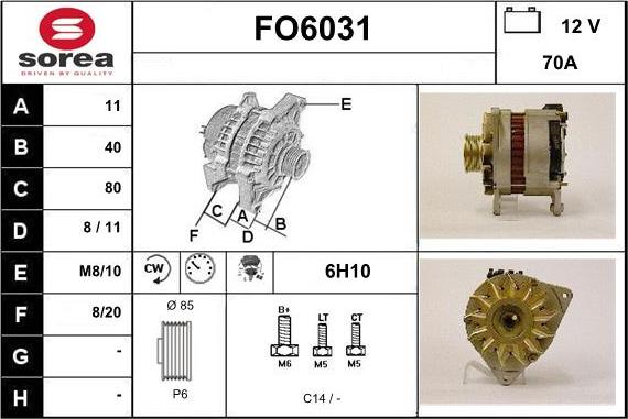 Sera FO6031 - Ģenerators www.autospares.lv