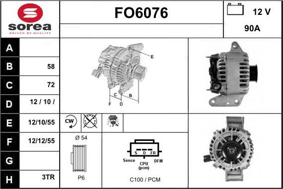 Sera FO6076 - Ģenerators autospares.lv