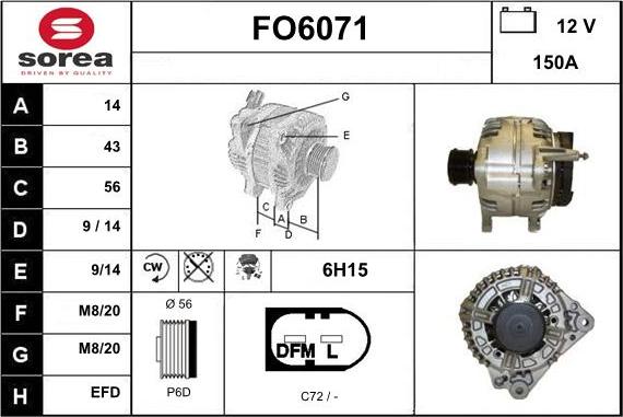 Sera FO6071 - Ģenerators www.autospares.lv