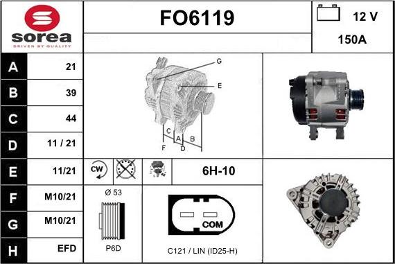 Sera FO6119 - Генератор www.autospares.lv