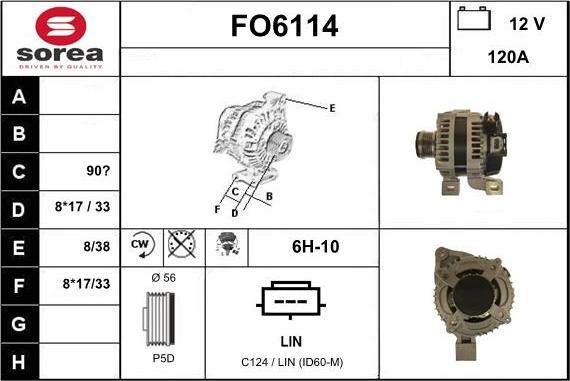 Sera FO6114 - Генератор www.autospares.lv