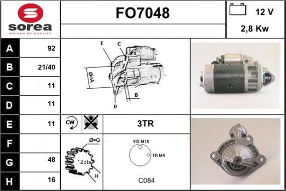 Sera FO7048 - Starter www.autospares.lv