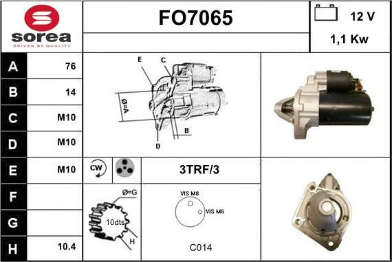 Sera FO7065 - Starter www.autospares.lv